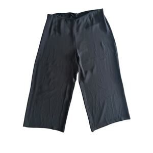 EILEEN FISHER 100% SILK WIDE LEG TROUSERS PANTS SIZE LARGE